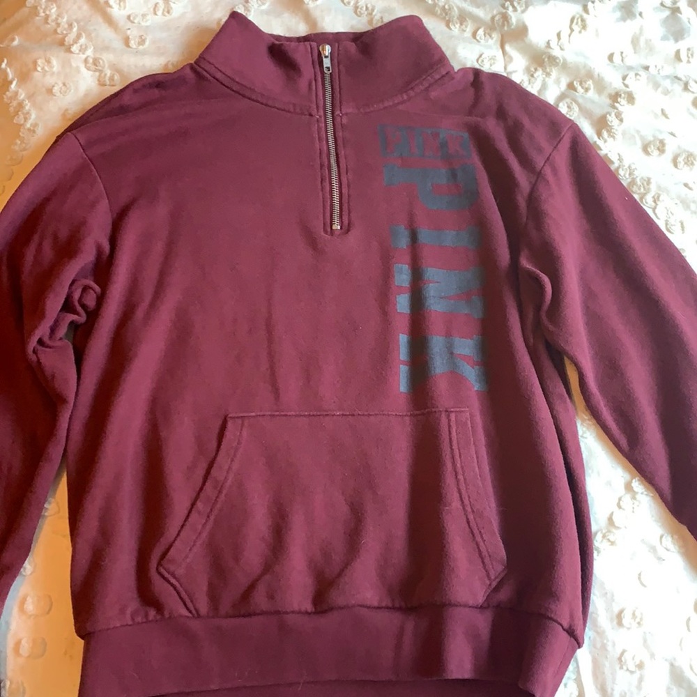 Maroon 1/4 zip pullover